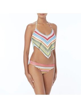 Vince Camuto Cabana Stripes Scarf Bikini Set